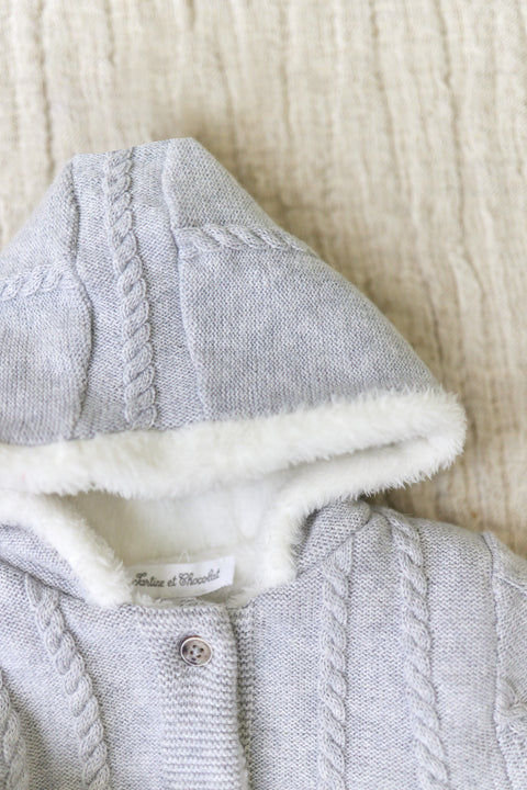 Manteau - Gris clair fourré - Image principale