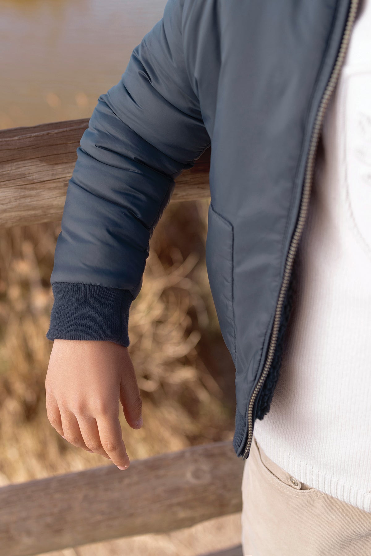 Jacke - Marineblau wendbar
