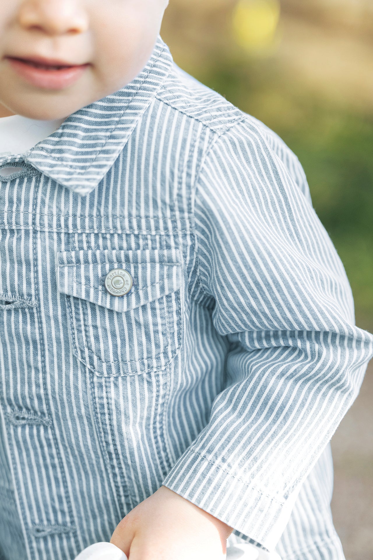 Jacket - Gestrepen Licht blauw