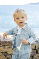 Jacket - Gestrepen Licht blauw