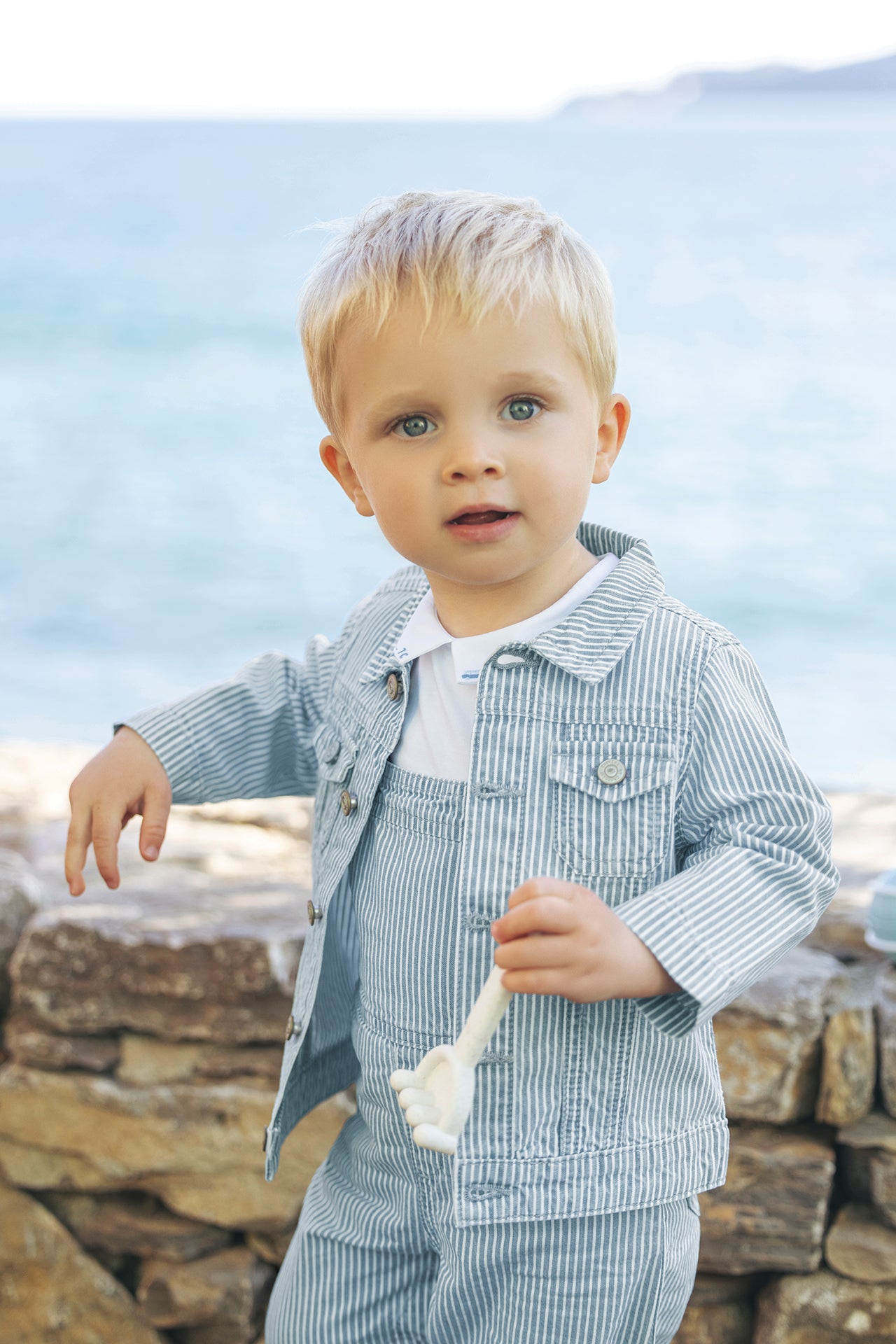 Jacket - Gestrepen Licht blauw