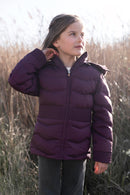 Geschwollene Jacke - Violett Pelzimitat