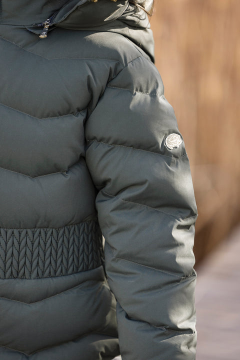 Down jacket - Grey anthracite Imitation fur - Image principale