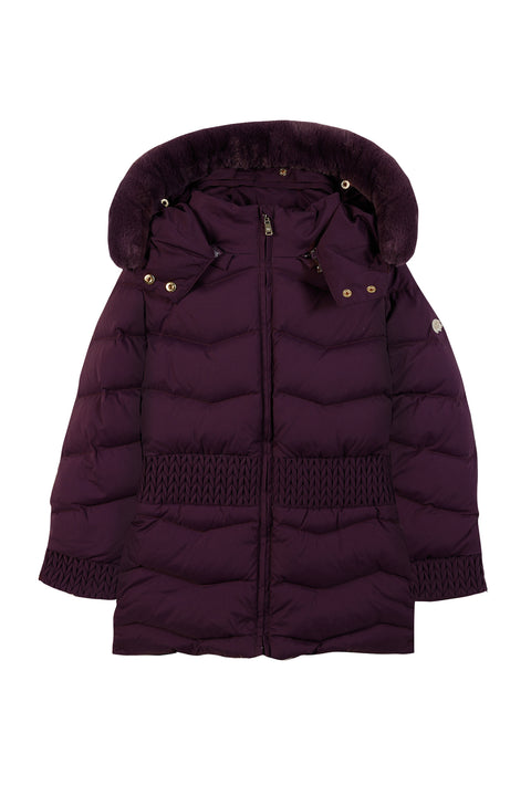 Doudoune - Violet Imitation fourrure - Image principale