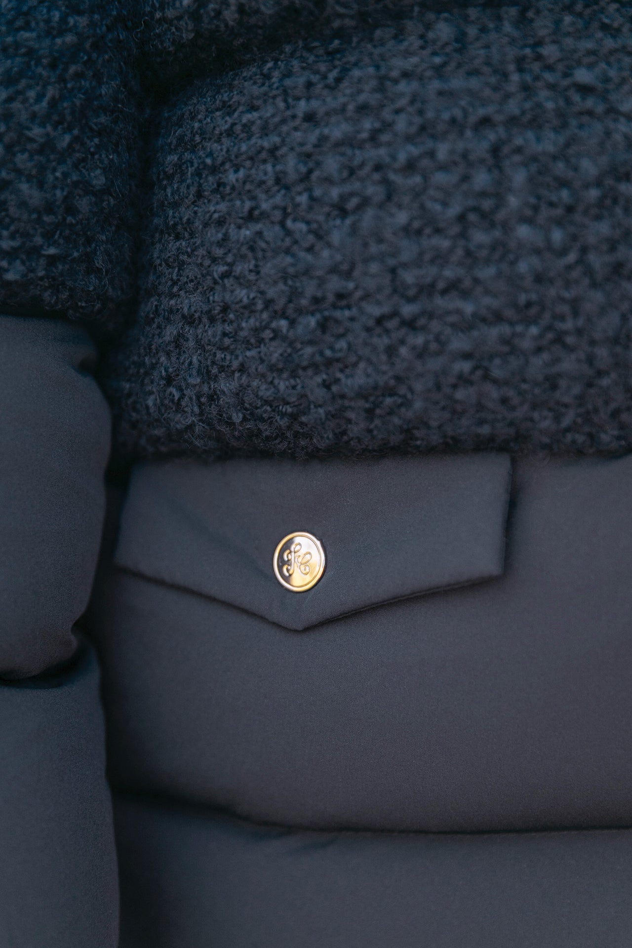 Donsjack - Bi-materiaal Navy