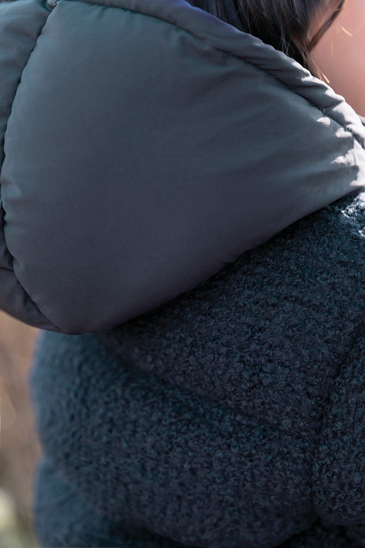 Donsjack - Bi-materiaal Navy