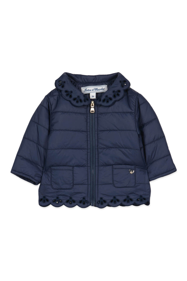 Doudoune - Marine broderie anglaise - Image principale
