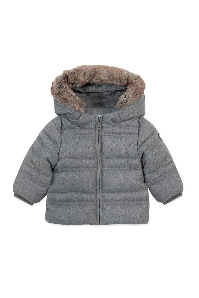 Piumino - imitazione pelliccia grigio mélange - Image principale