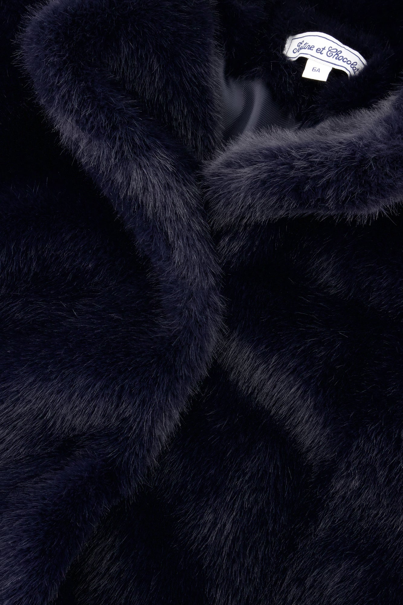Coat - Imitation fur Navy