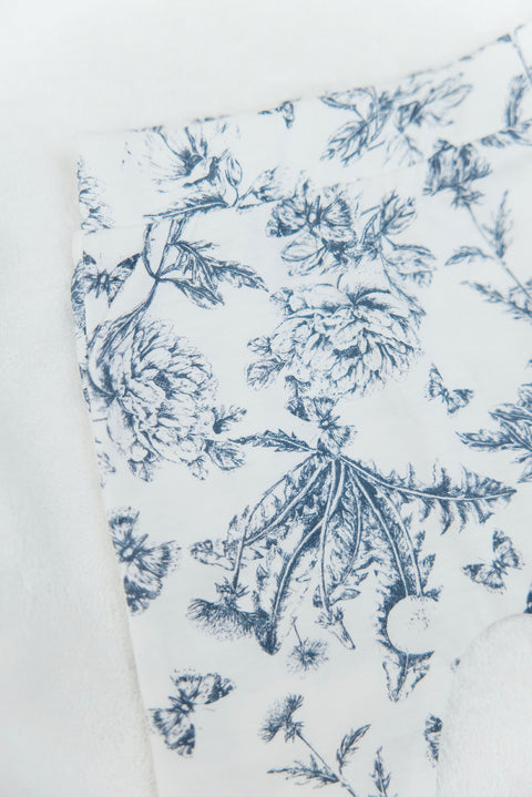 Pyjama deux pièces - Imprimé inspiration toile de jouy bleu - Image principale