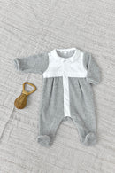 Pijama - Terciopelo gris claro