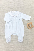 Pyjamas - Hellblau Stickerei Meerestiere