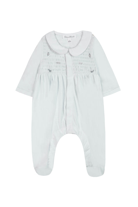 Pyjamas - Hellblau Stickerei Meerestiere - Image principale