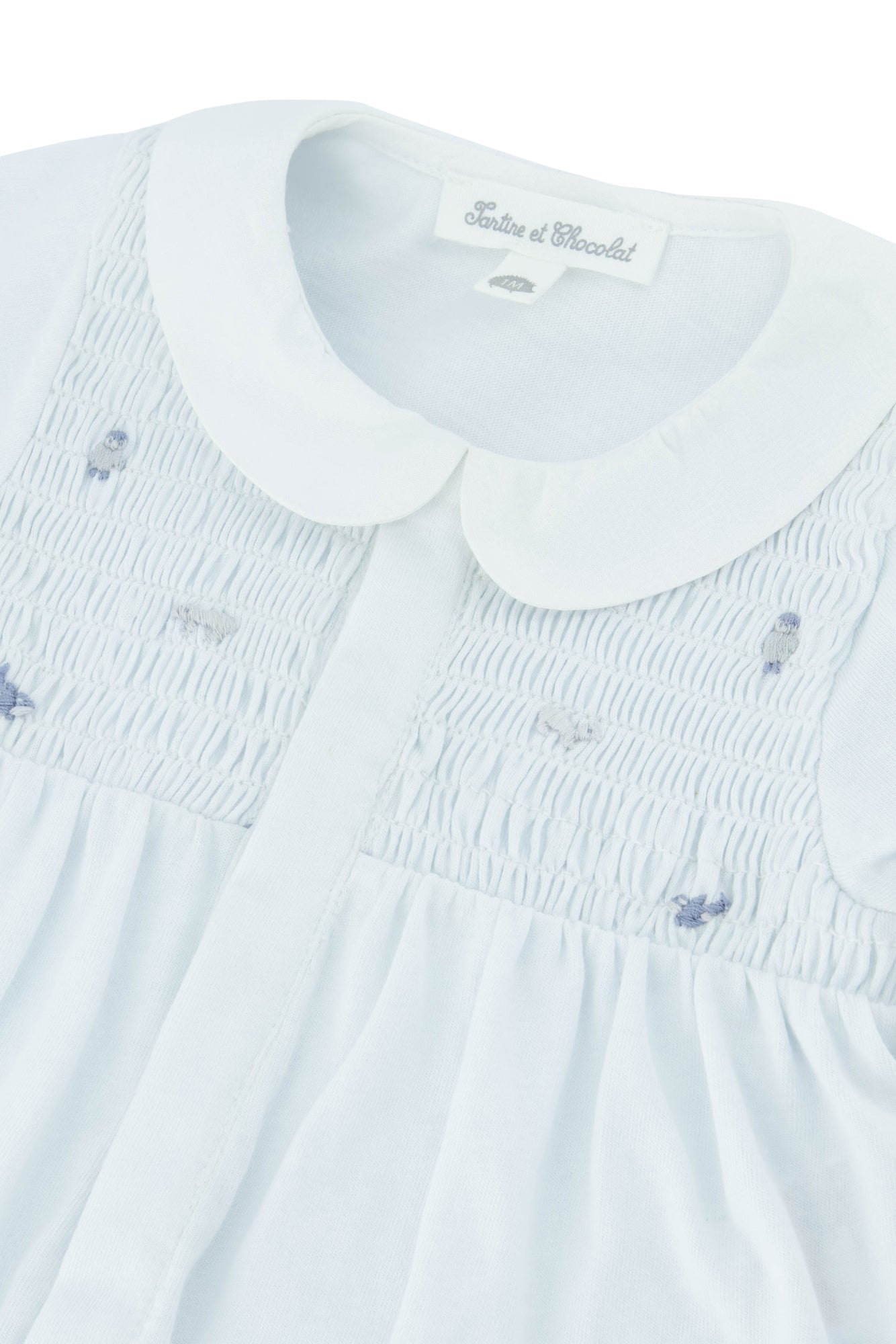 Pyjamas - Hellblau Stickerei Meerestiere