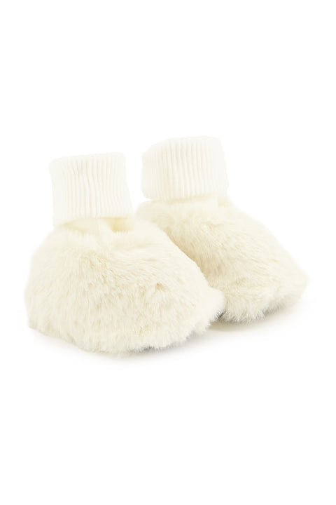 Chaussons - Ecru Imitation fourrure - Image principale