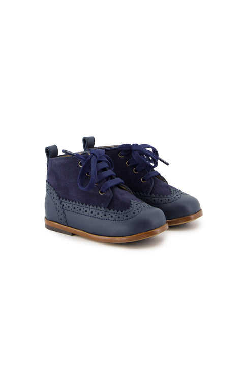 Botines - Cuero azul marino - Image principale