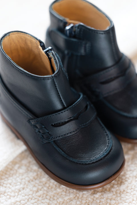 Mocassins - Cuir Marine - Image principale