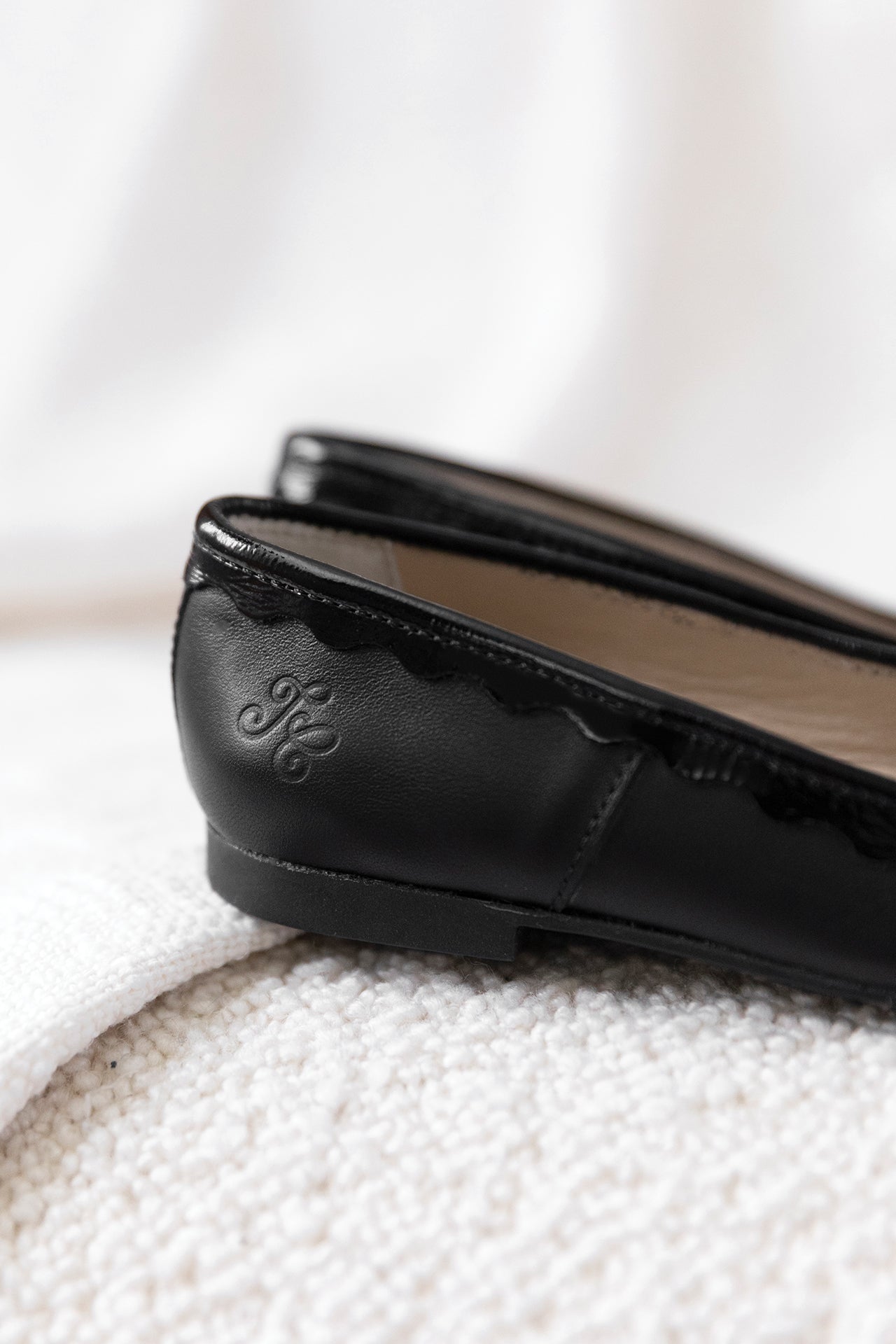 Ballerinas - leer Zwart