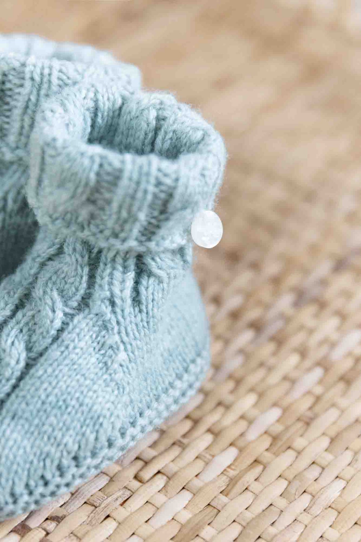 Slippers - Green cable knitwear