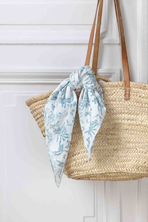 Tuch - Blauer, von Toile de Jouy inspirierter Druck - Image principale