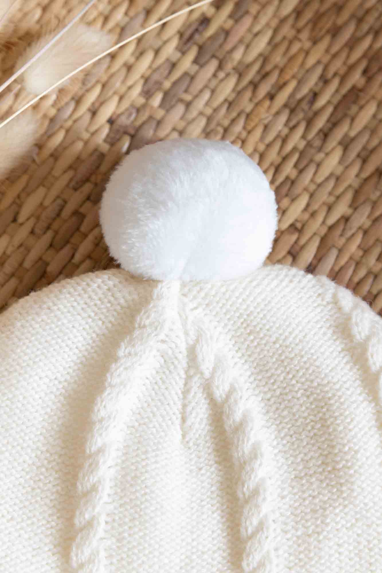 Bonnet - Ecru en maille