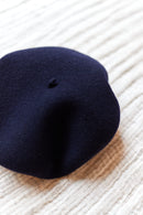 Béret - Laine marine tissu liberty