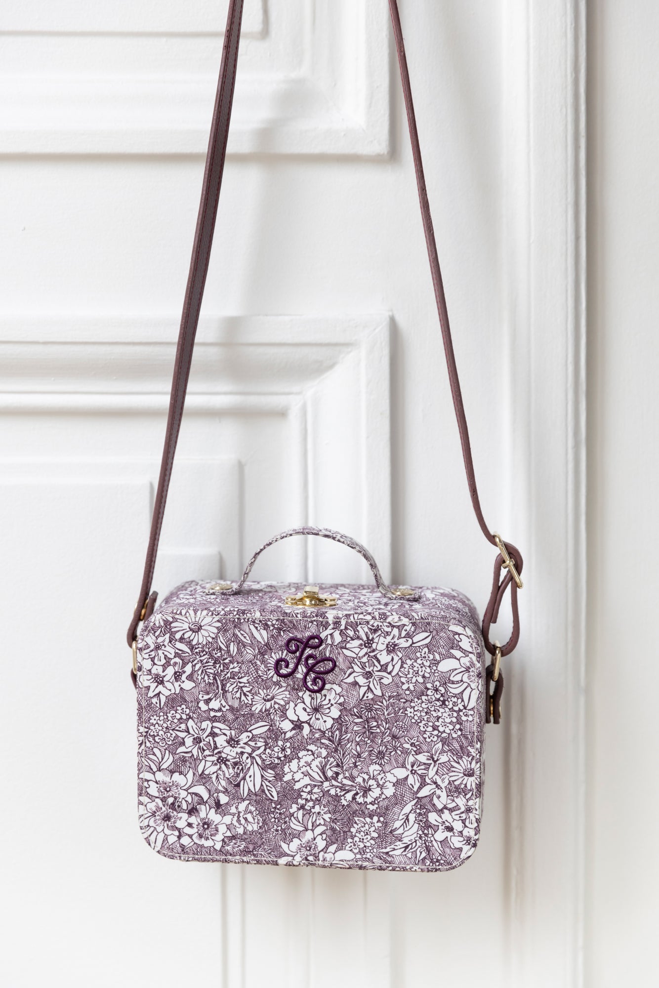 Valisette - Tissu liberty aubergine