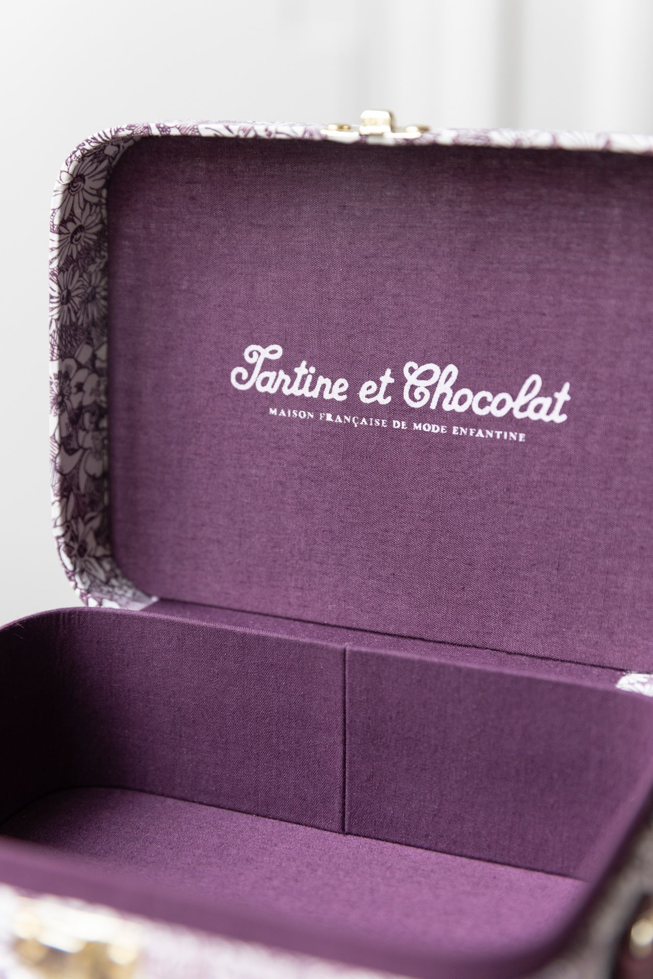 Valisette - Tissu liberty aubergine