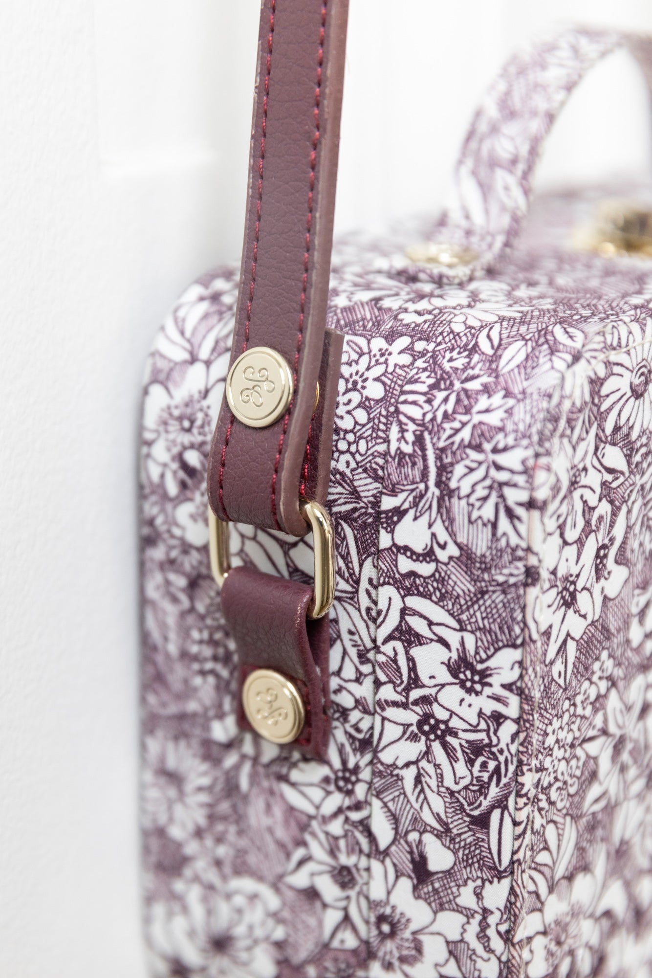 Valisette - Tissu liberty aubergine