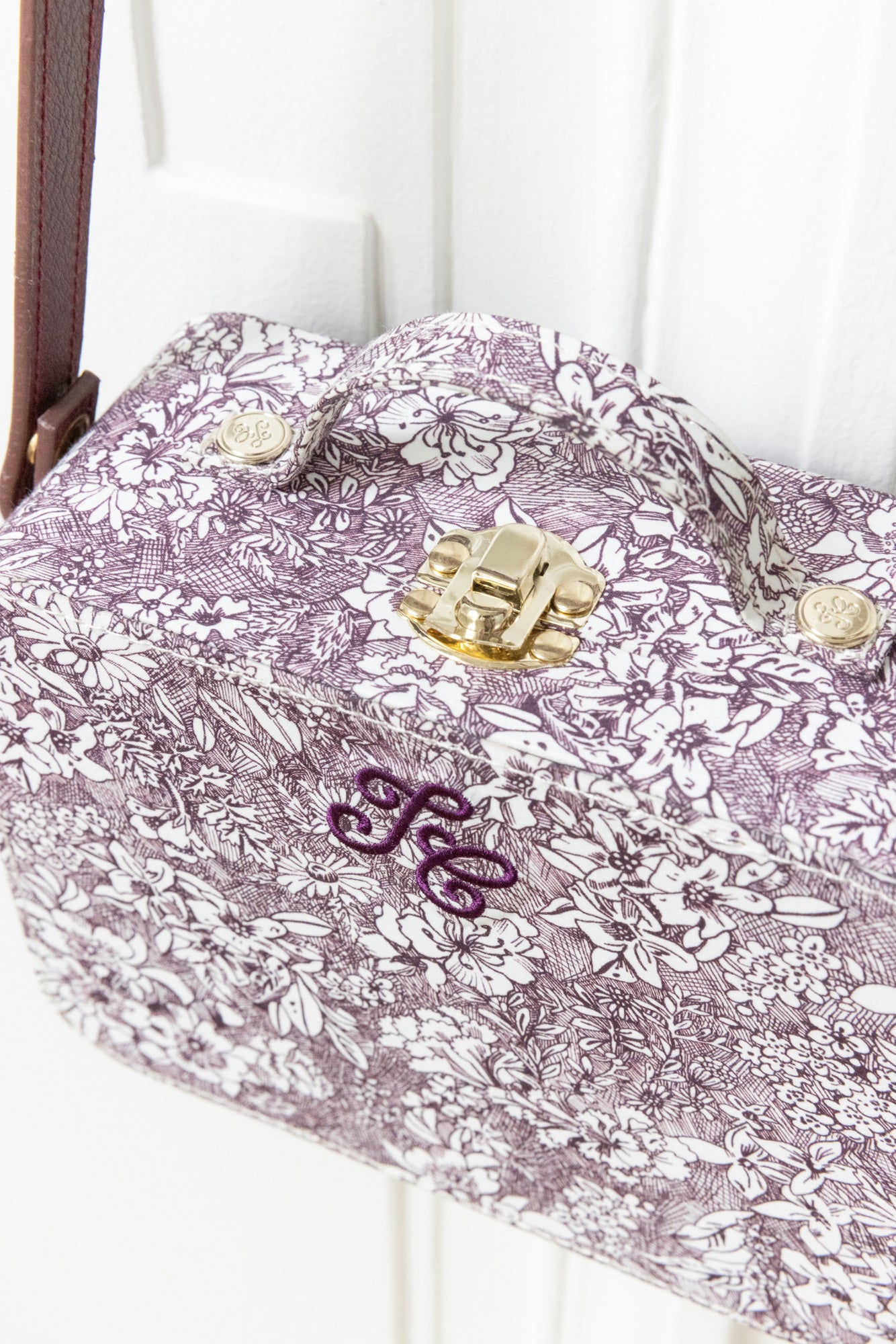 Valisette - Tissu liberty aubergine