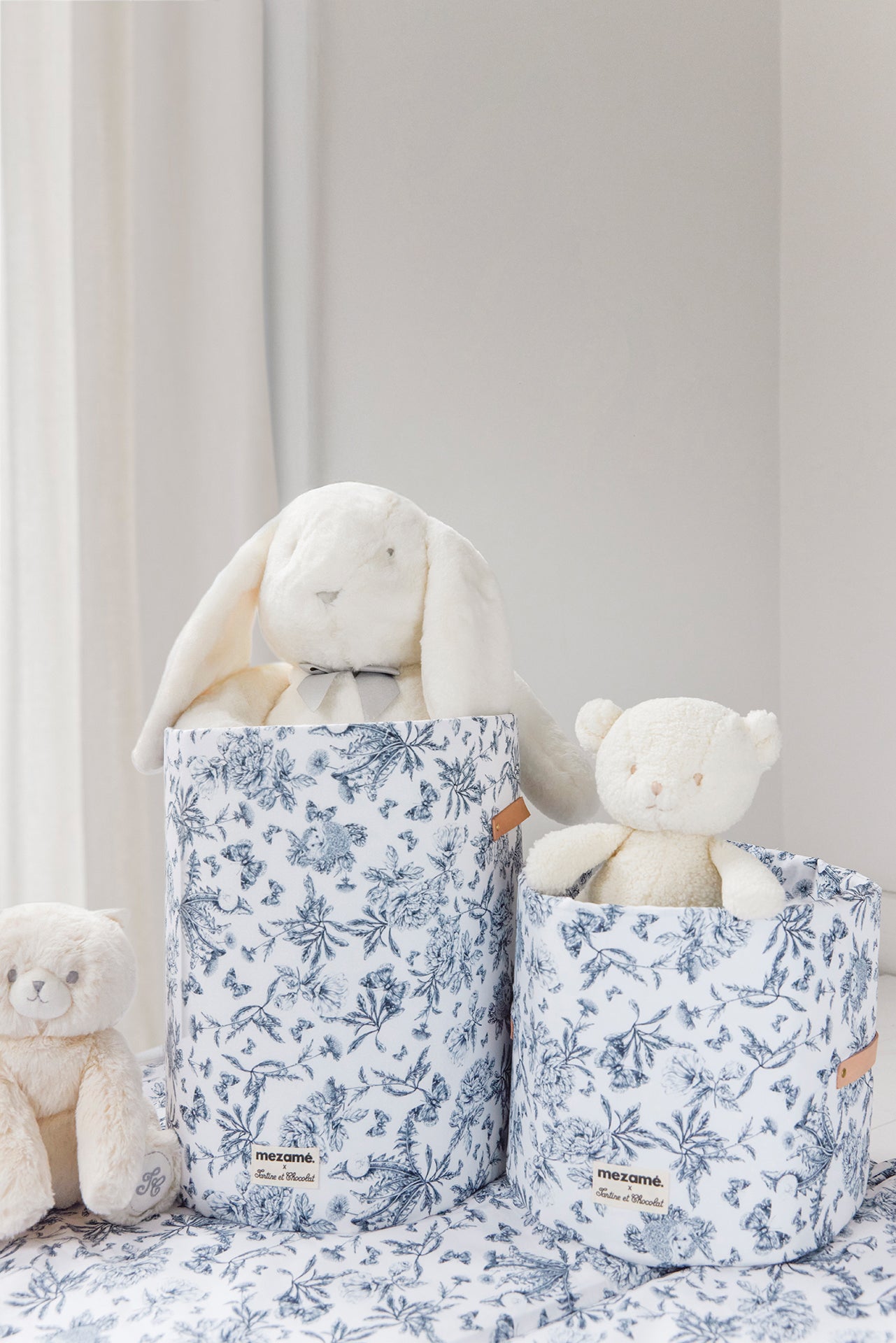 Grande Canasta toile de jouy Azul - Mèzamé x Tartine et Chocolat