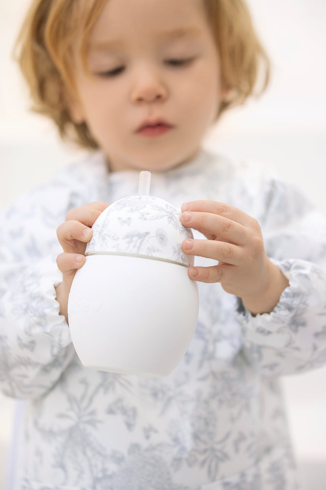 Tasse à paille Coconut - Toile de jouy gris Élhée x Tartine et Chocolat - Image principale