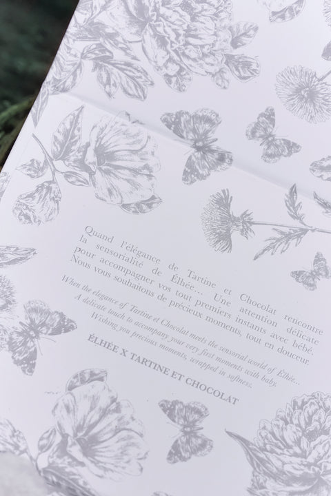 Coffret biberon et doudou - Toile de jouy gris Élhée x Tartine et Chocolat - Image principale