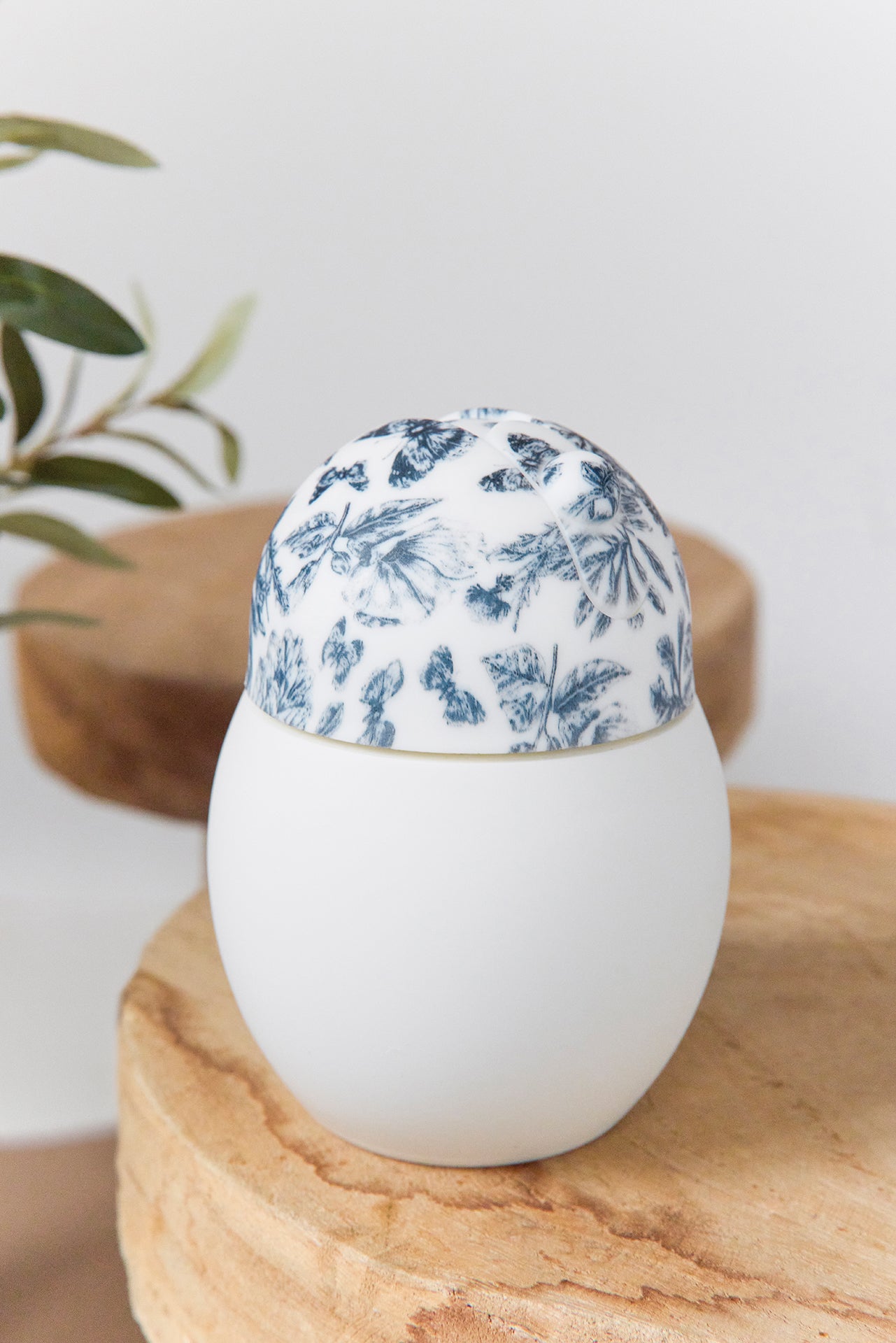 Taza con paja de coco - Toile de jouy Azul Élhée x Tartine et Chocolat