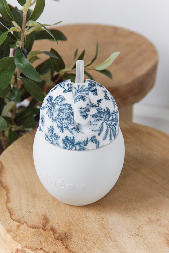 Taza con paja de coco - Toile de jouy Azul Élhée x Tartine et Chocolat - Image principale