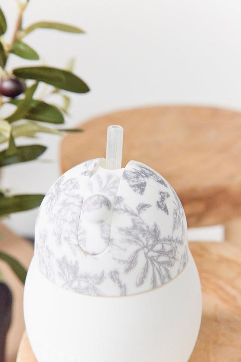 Taza con paja de coco - Toile de jouy Gris Élhée x Tartine et Chocolat - Image principale