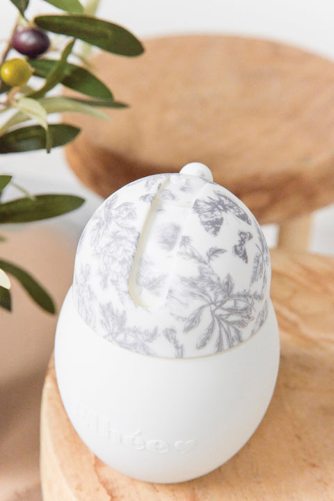 Taza con paja de coco - Toile de jouy Gris Élhée x Tartine et Chocolat - Image principale