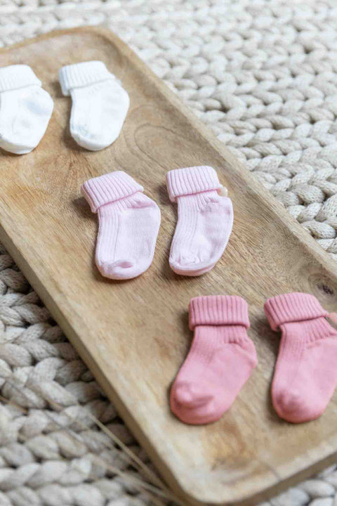 Socken-Box - Blassrosa Baumwolle - Image principale