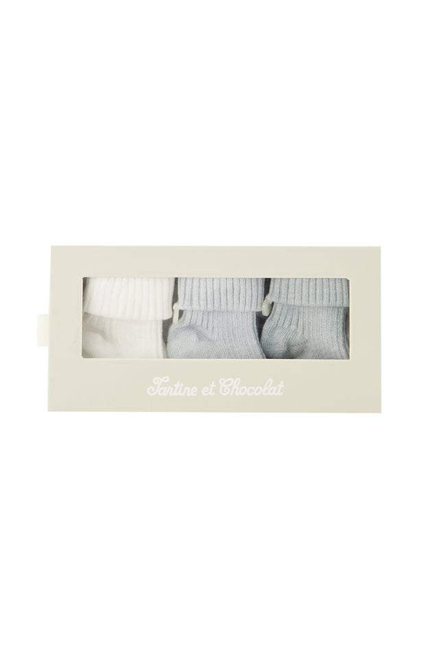 Box of socks - Sky blue cotton - Image principale
