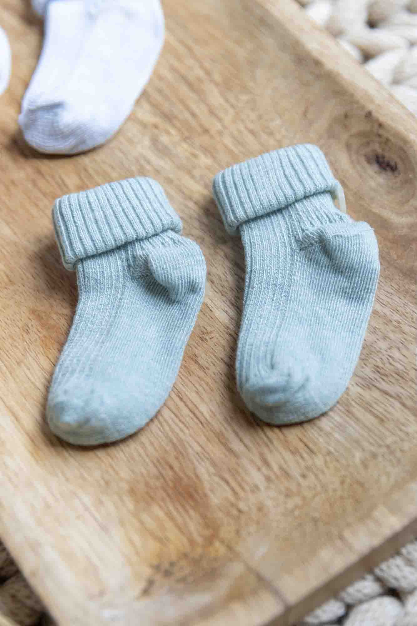 Coffret chausettes - Coton bleu ciel