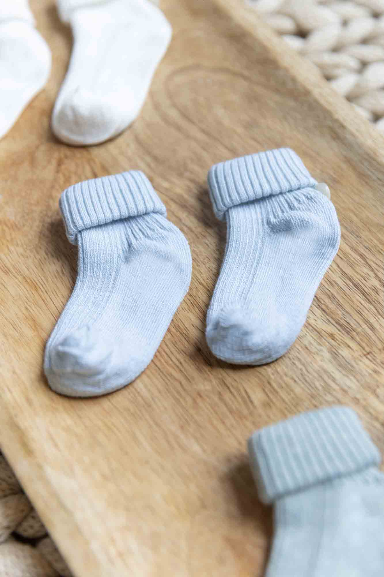 Coffret chausettes - Coton bleu ciel