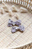 Barrette - Tissu liberty aubergine