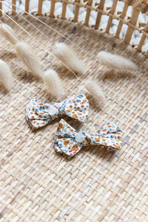 Hair slides - Cinnamon Liberty fabric