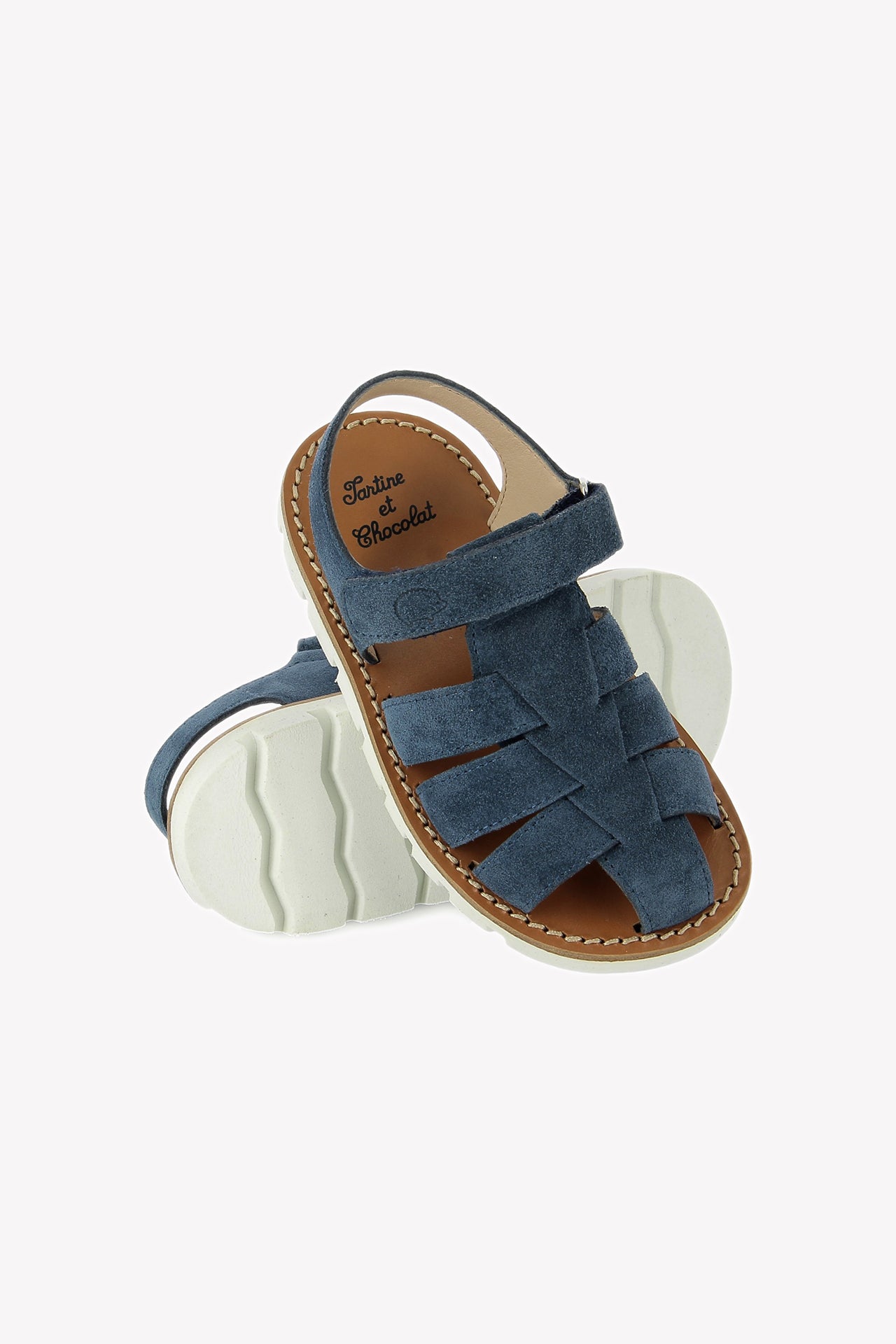 Sandales - Velours Bleu