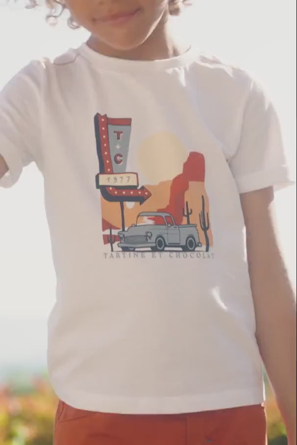 T -Shirt - braun Illustration Wüste