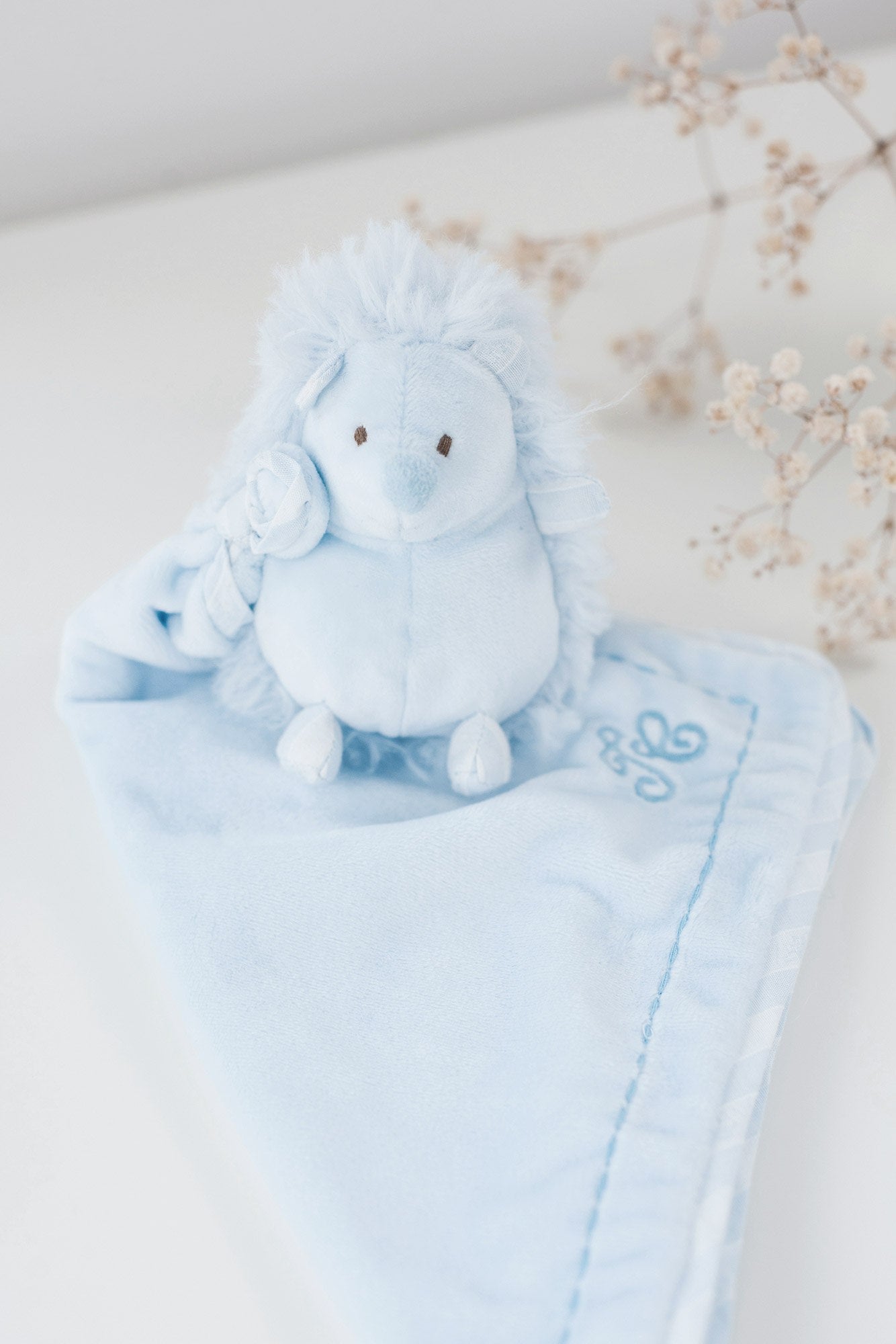 【最終出品】Tartine et Chocolat 140 セット Leon the hedgehog - Comforter Sky blue Microphone Velvet unisex