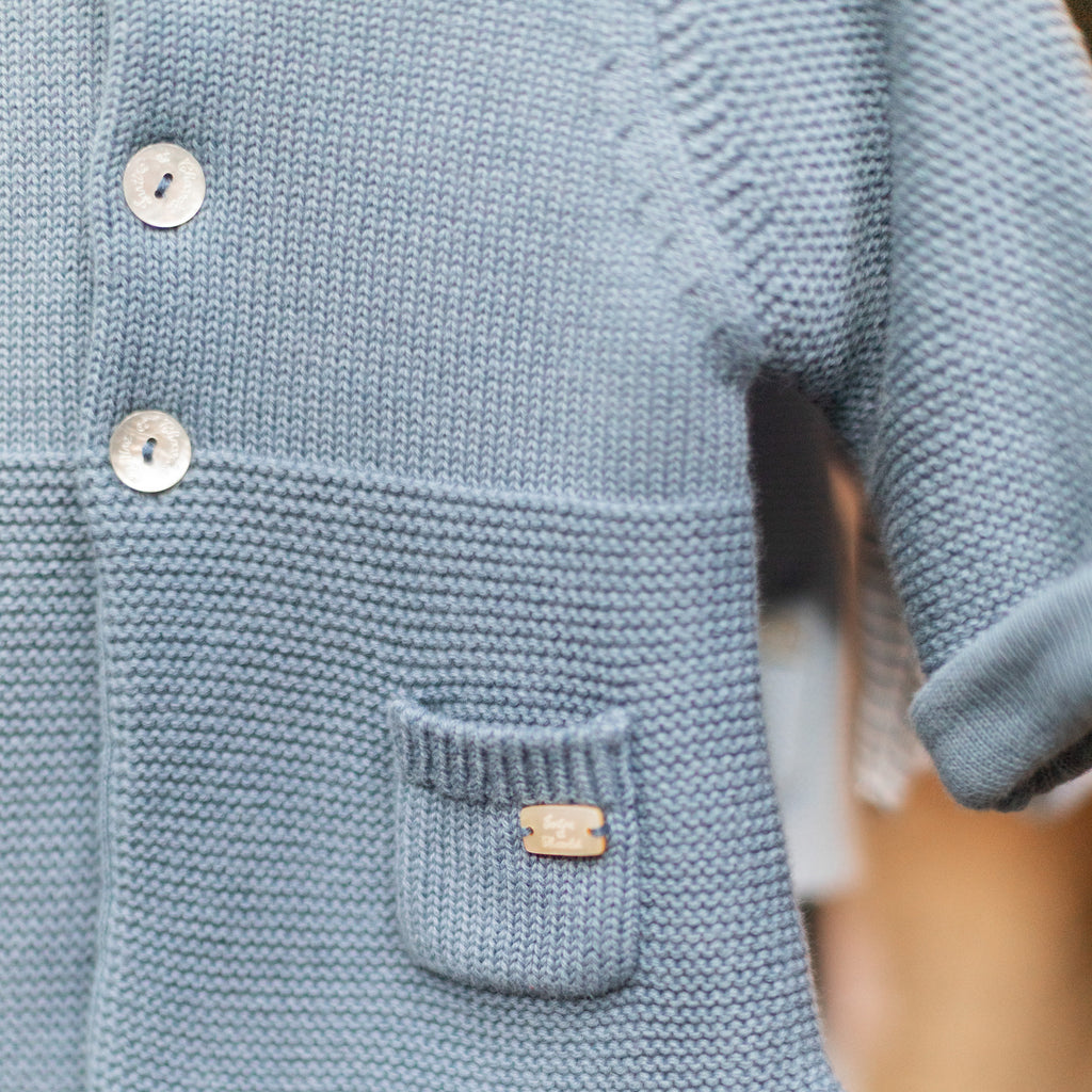 Veste - bleu ardoise maille tricotée