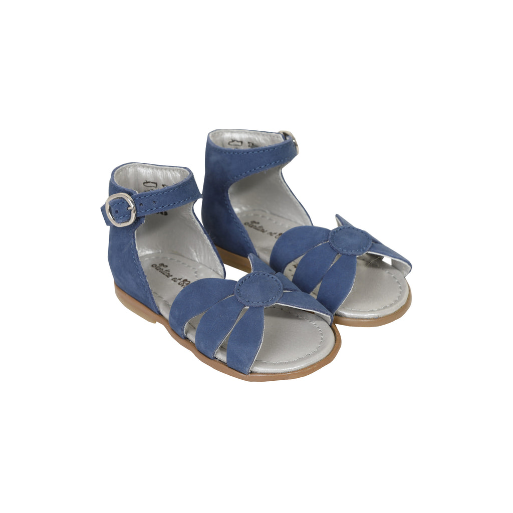 Sandals - First steps Bleuet Nubuck Fleur