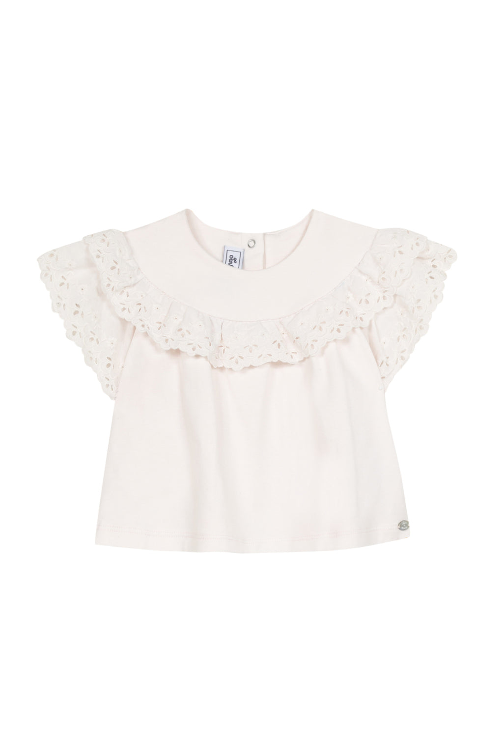 T-shirt - Pale pink English embroidery