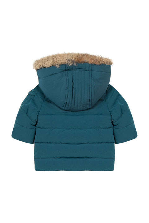 Doudoune - Bleu glace fourrure - Image principale